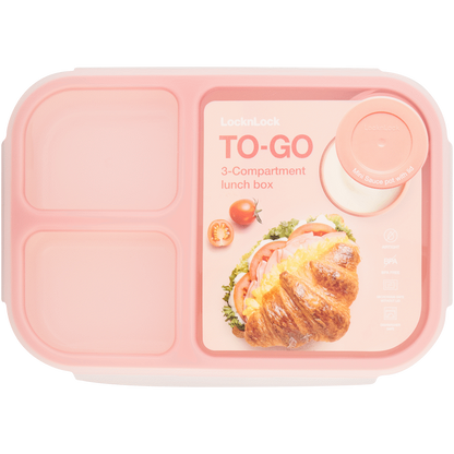 LocknLock To-Go Lunch Box 1.5lt - Pink