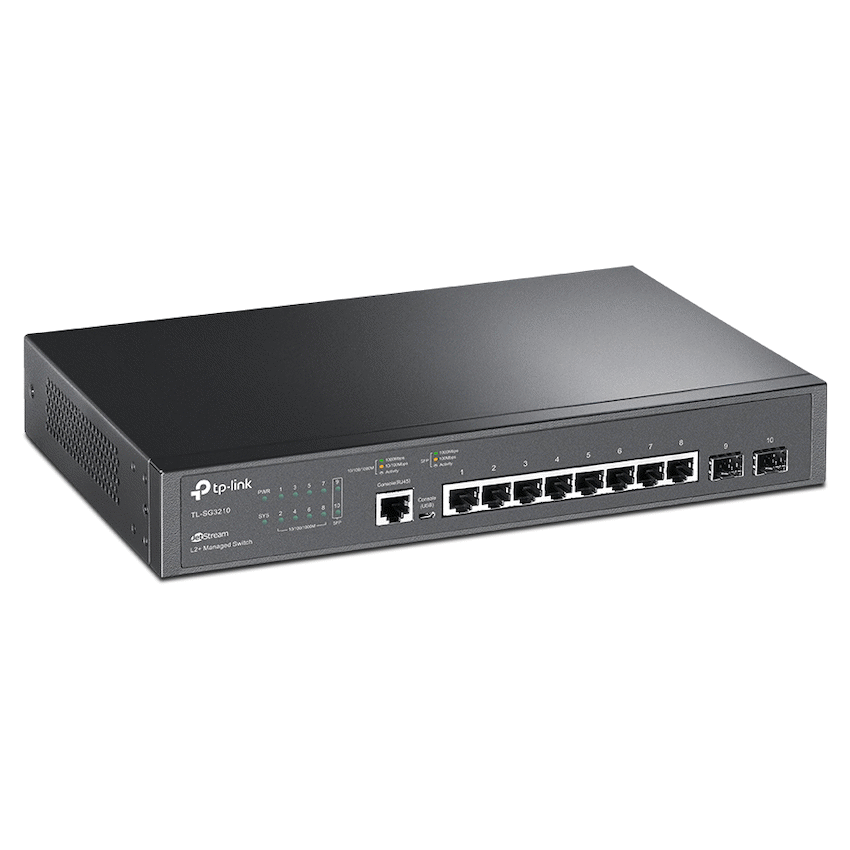 TP-Link TL-SG3210 JetStream 8-Port Gigabit L2+ Managed Switch with 2 SFP Slots
