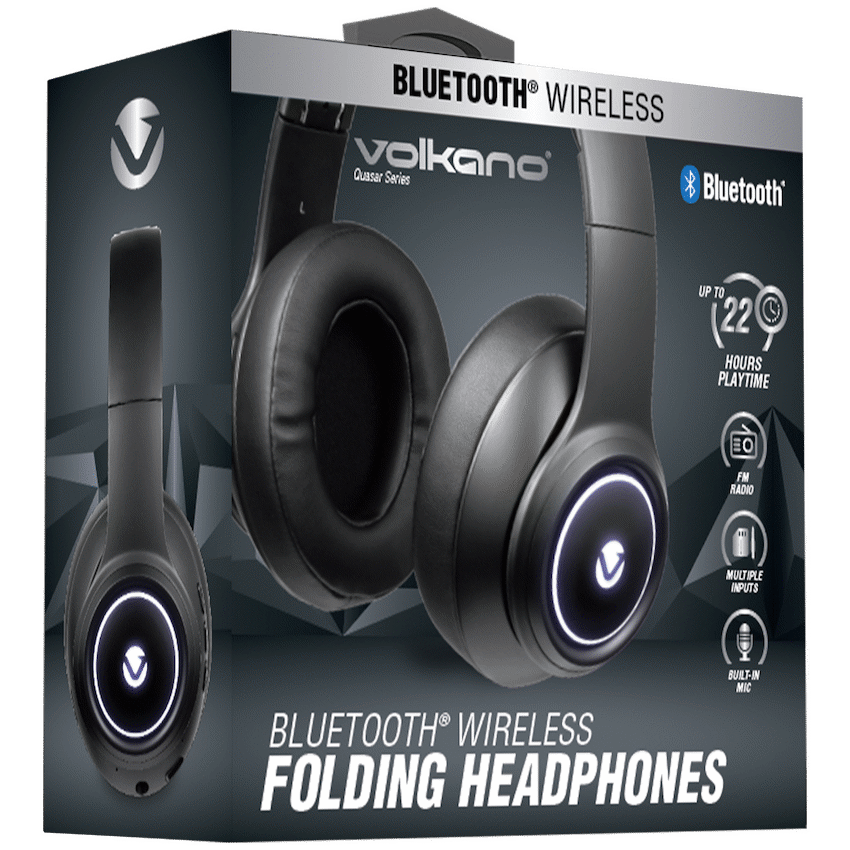 VolkanoX Quasar Series Bluetooth Headphones - Black
