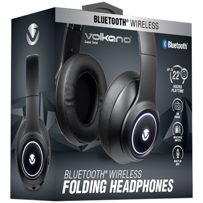 VolkanoX Quasar Series Bluetooth Headphones - Black