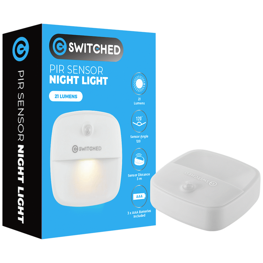 SWITCHED PIR Sensor Night Light - White