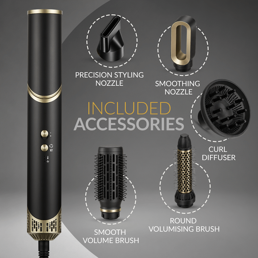 Elektra Ebony 5-in-1 Hot Air Brush