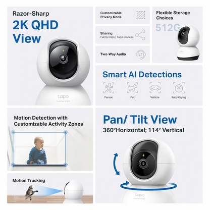 TP-Link Tapo Pan/Tilt AI Home Security Wi-Fi Camera