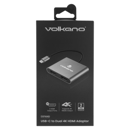 Volkano Expand Series USB-C to Dual 4K HDMI Adaptor