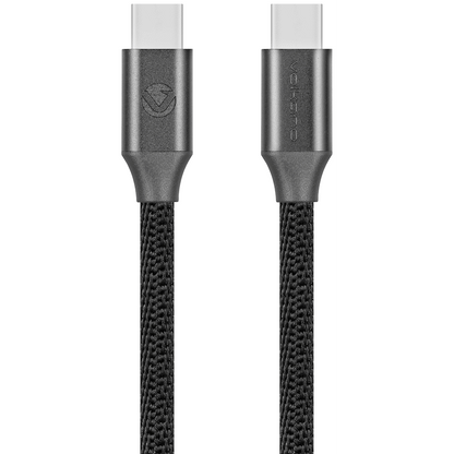Volkano Weave Series Type-C to Type-C Cable (1.2m, 60w) - Black