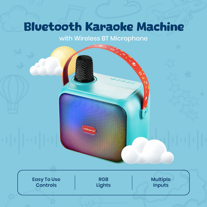 Volkano Kids SongSeeker Bluetooth Karaoke Machine with Wireless BT Microphone