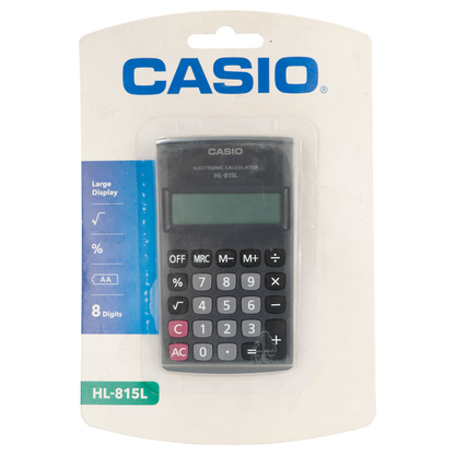 Casio HL 815 Pocket Calculator - Black