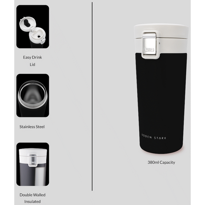 Boden Stark 380ml Travel Mug - Black