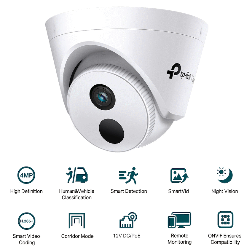 TP-Link Vigi C440I (2.8mm) 4MP IR Turret Network Camera