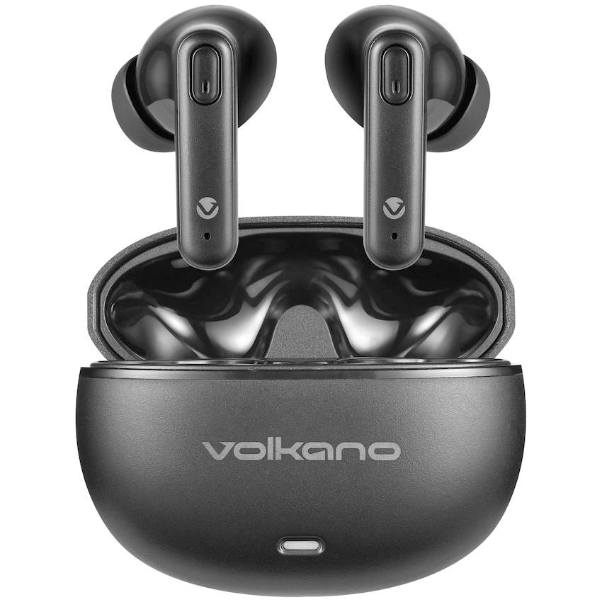 Volkano Pulse Series True Wireless Earphones with Charging Case - Black