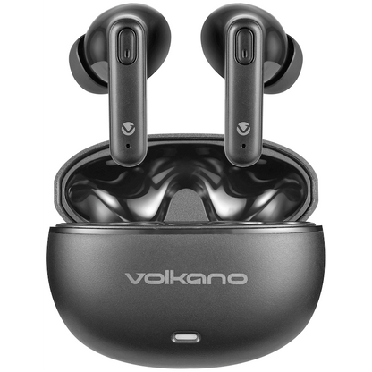 Volkano Pulse Series True Wireless Earphones with Charging Case - Black