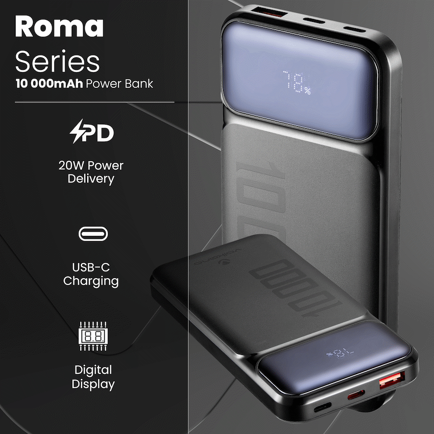 Volkano Roma Series 10000mah P.D. 20W Power Bank