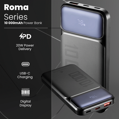 Volkano Roma Series 10000mah P.D. 20W Power Bank