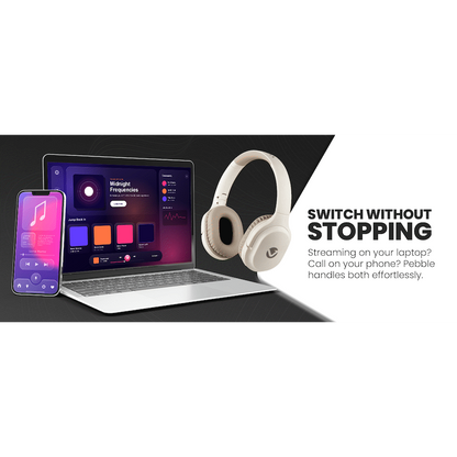 Volkano Pebble Series Bluetooth Headphones - Khaki