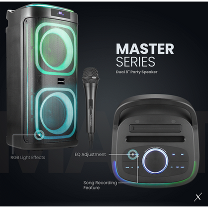 VolkanoX Master Series Dual 8" Party Speaker