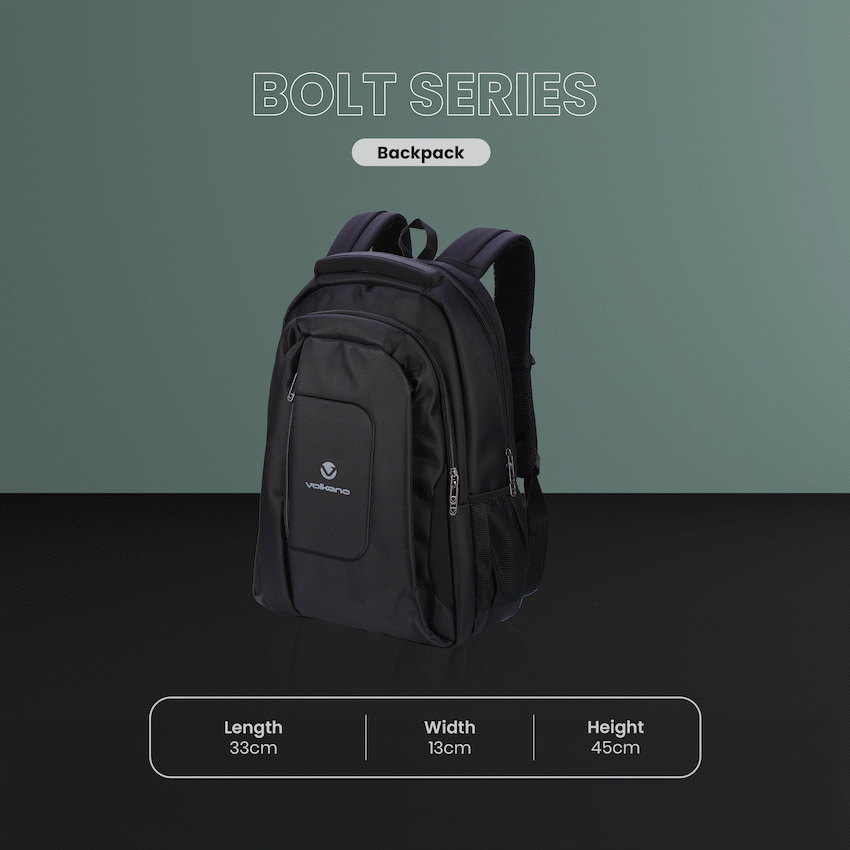 Volkano Bolt series backpack Black
