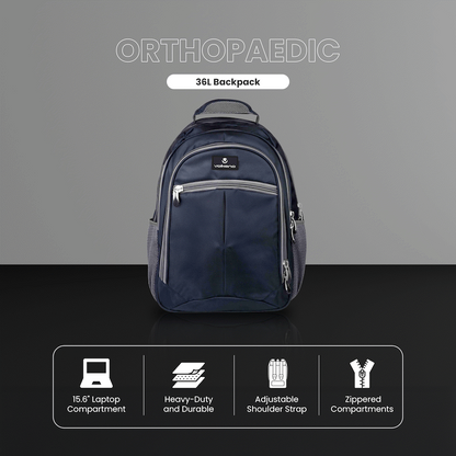 Volkano Orthopaedic Backpack 27L - Navy/Grey