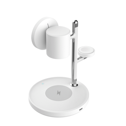 Volkano Lumen Series 3-in-1 Magnetic 25W Qi2.2 Wireless Charging Station - White