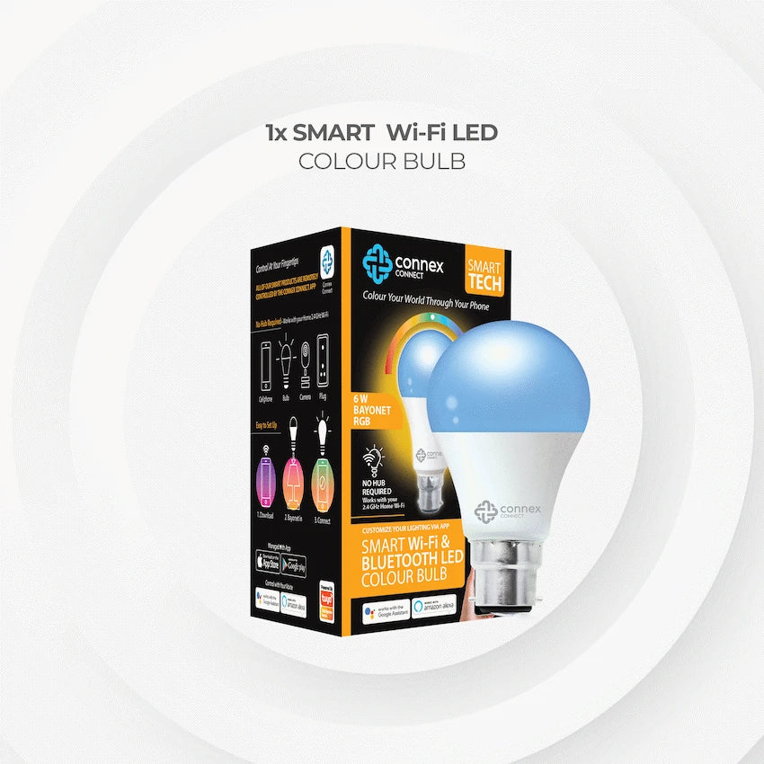 Smart WiFi Bulb 10W LED RGB White Bayonet