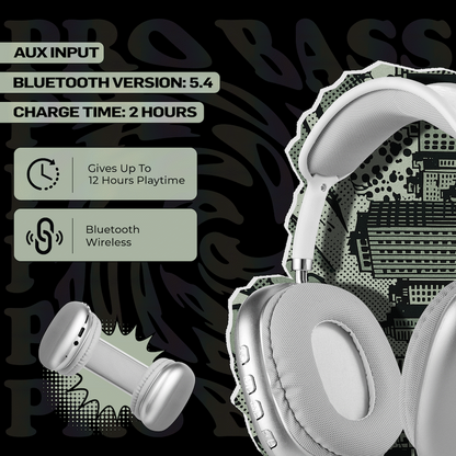 Pro Bass Urban Groove Series Bluetooth Headphones  - White