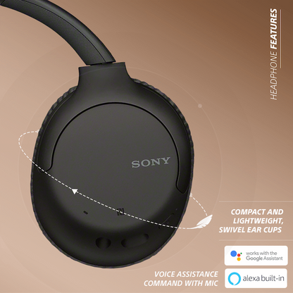 Sony WH-CH710 Noise Cancelling Over-Ear Headphones (Black)