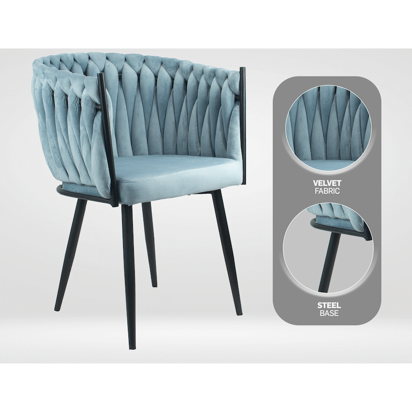 Opulent Casual Chair Hazy Blue - Single