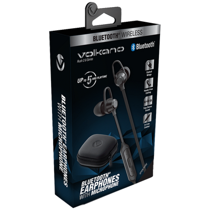 Volkano Rush 2.0 Bluetooth Earphones - Black