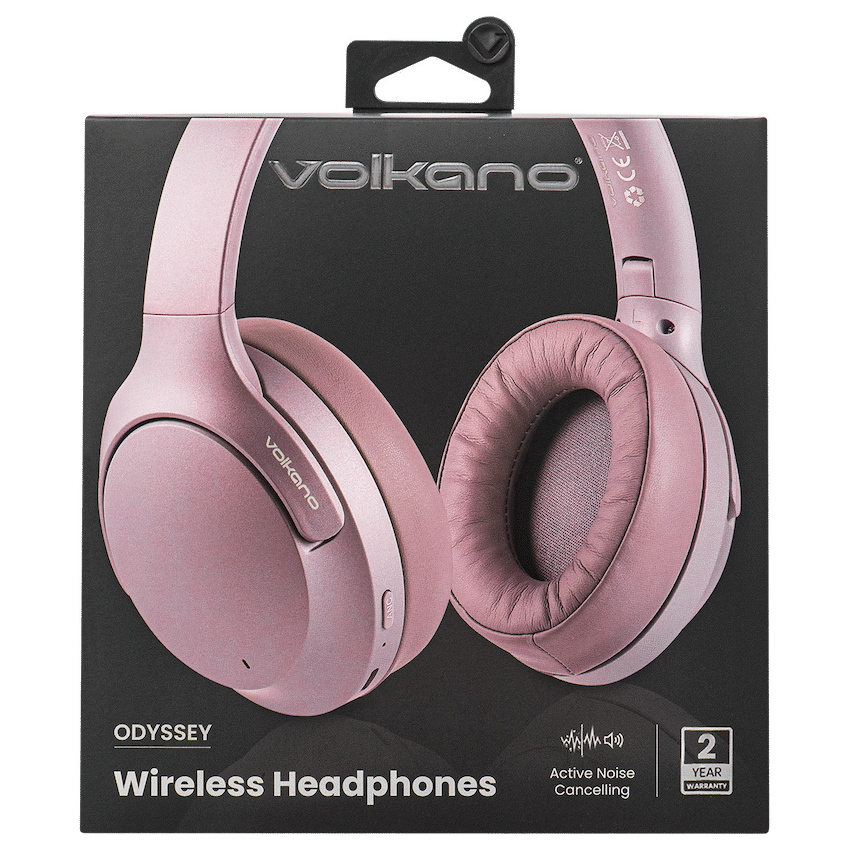 Volkano Odyssey ANC Bluetooth Wireless Headphone - Rose Gold