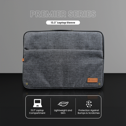 Volkano Premier Series 13.3" Laptop Sleeve - Dark Grey