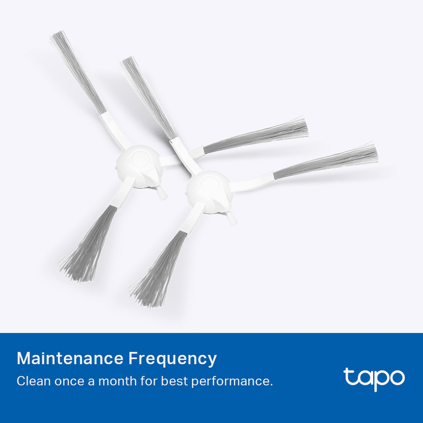 TP-Link Tapo RVA100 Main Brush  x1, Side Brush  x2, HEPA Filter(Large Size)  x2 for Tapo RV10 Lite