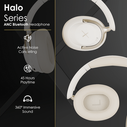 VolkanoX Halo ANC Bluetooth Headphone - Nude
