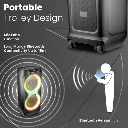 Volkano Barcelona Series Dual 12" Party Speaker