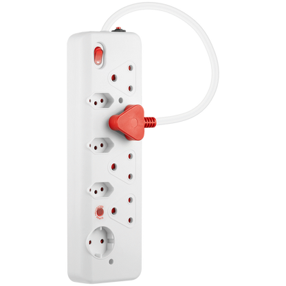 Nexon 8 Way  Medium Surge Multiplug 0.5M - White