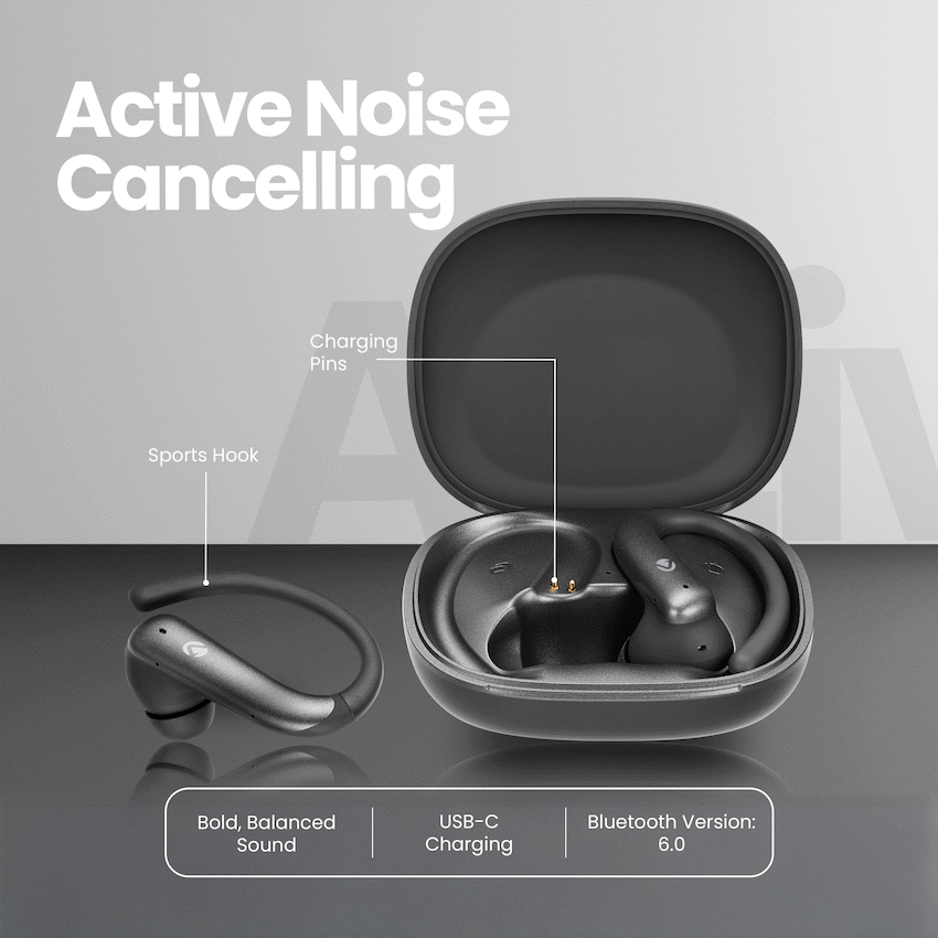 Volkano Enduro Series ANC Sports TWS  Earphones - Black