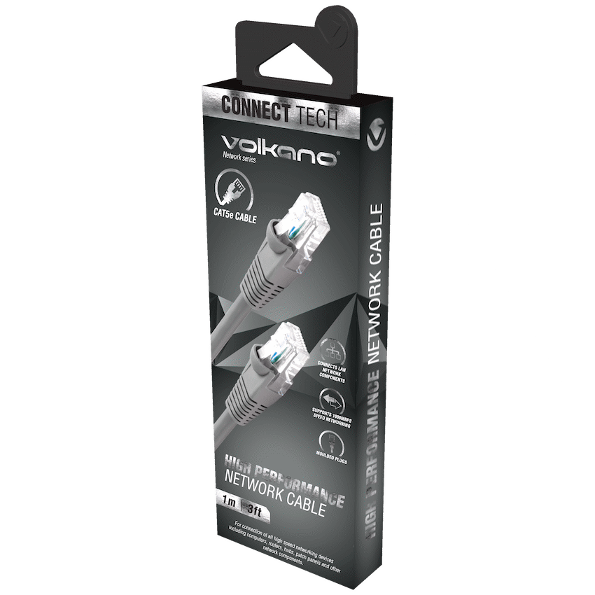 Volkano Network Series RJ-45 Network Cable, CAT5, 1m