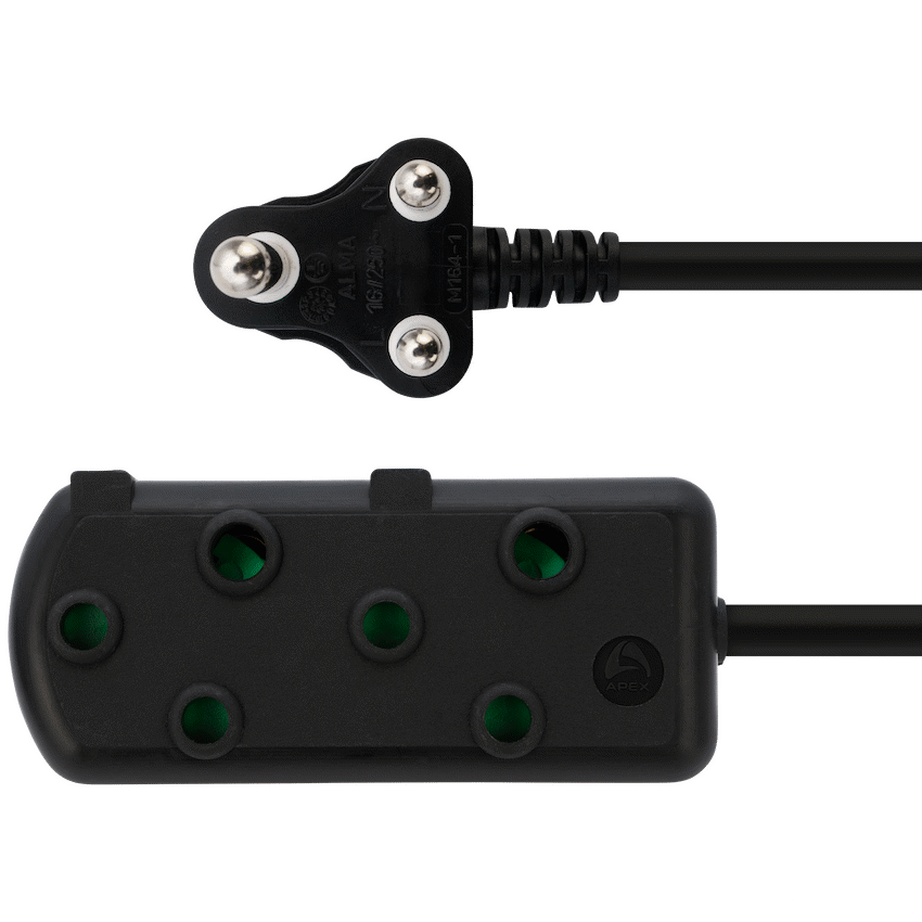 Ellies Side by Side Light Duty Extension Lead - 10m - Black