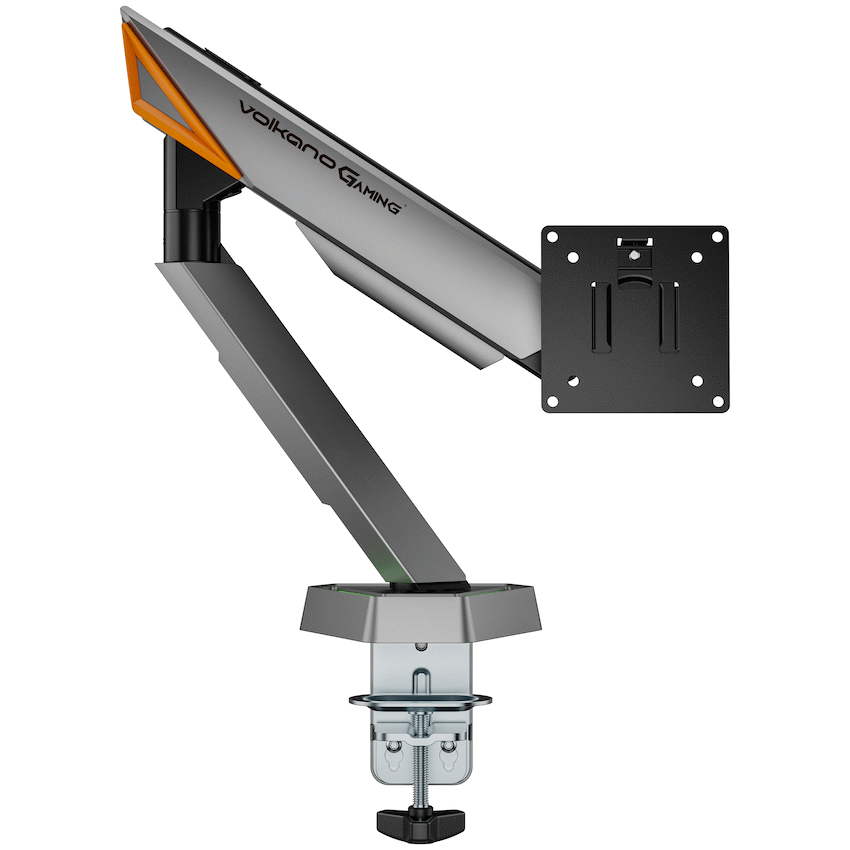 Volkano Gaming Void Series- Single Arm Full Motion Monitor mount - RGB - GR