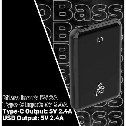 Pro Bass - ChargeMax 2 5000mAh power bank - Black