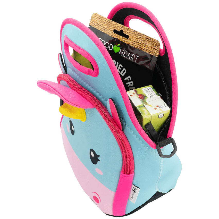 Quest Neoprene Lunch Bag - Unicorn - Blue/Pink