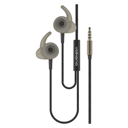 Volkano Titanium Series AUX Earphone - Gun Metal