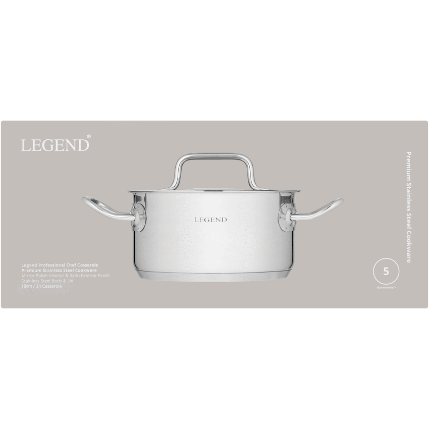 Legend Prof Chef 2lt Casserole ( Order in Qty of 1)