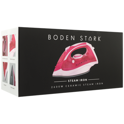 Boden Stark 2600W Ceramic Steam Iron - Pink