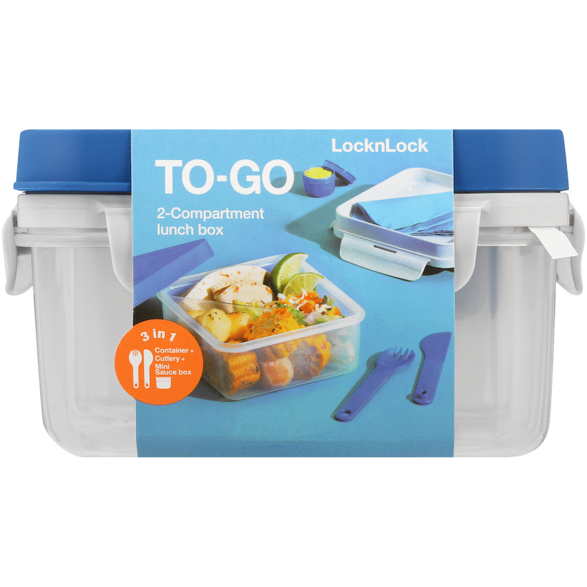 LocknLock To Go 2in1 lunch box 1.2lt bl