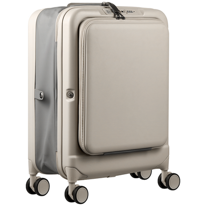Expandable PP 55cm Carry On Luggage - Beige