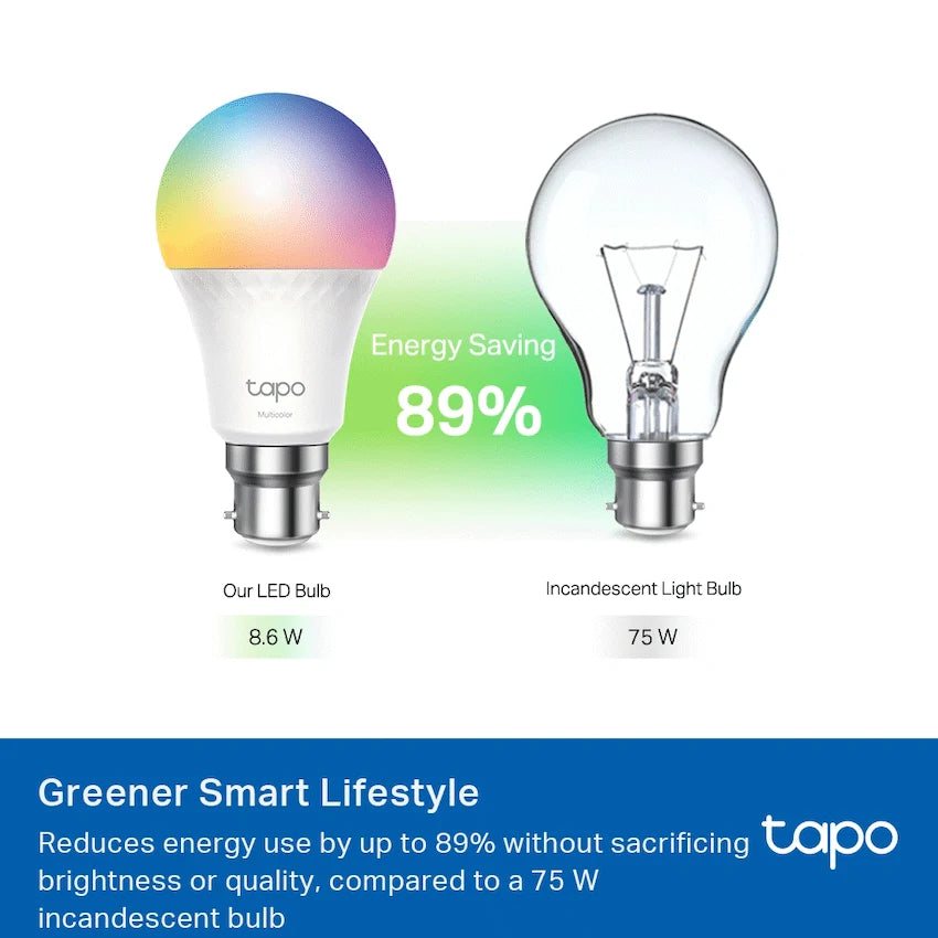 TP-Link Tapo Smart Wi-Fi Light Bulb - Multicolor