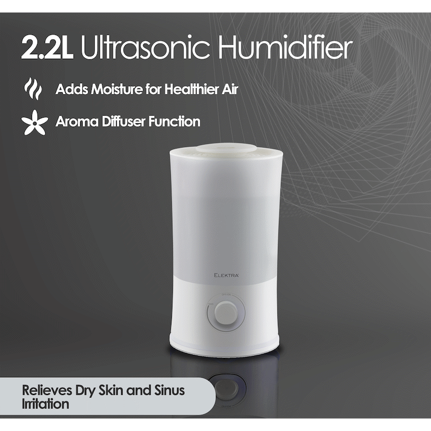 Elektra 2.2L Ultrasonic Humidifier - White