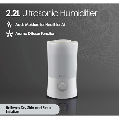Elektra 2.2L Ultrasonic Humidifier - White