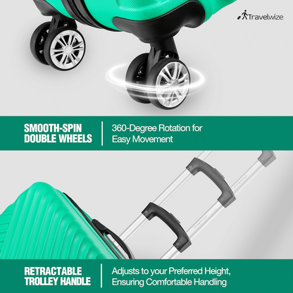 Travelwize Astra ABS 67cm 4-Wheels Spinner Luggage - Jade