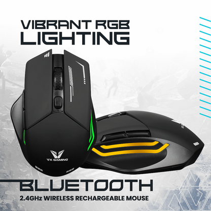 VX Gaming Kratos Series Wireless Rechargeable RGB Gaming Mouse