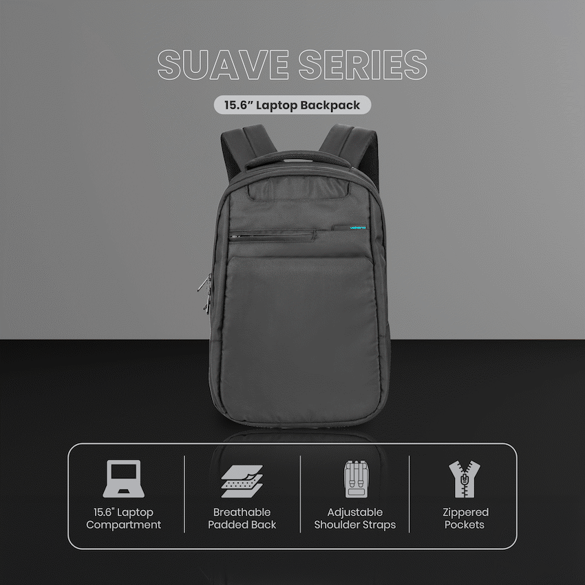 Volkano Suave 15.6" Laptop Backpack - Black/Turquoise